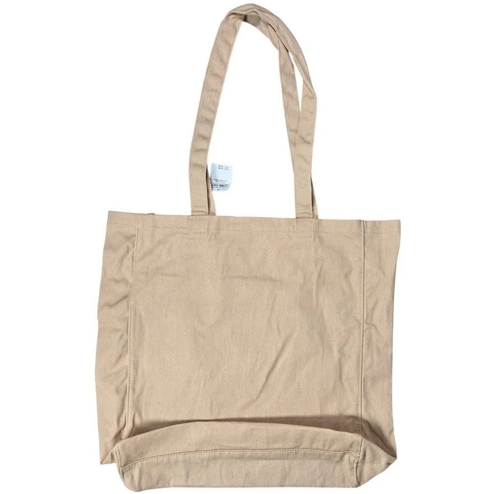 American Eagle Canvas Tote Bag Follow The Music Van Surfboard Graphic‎ Beige